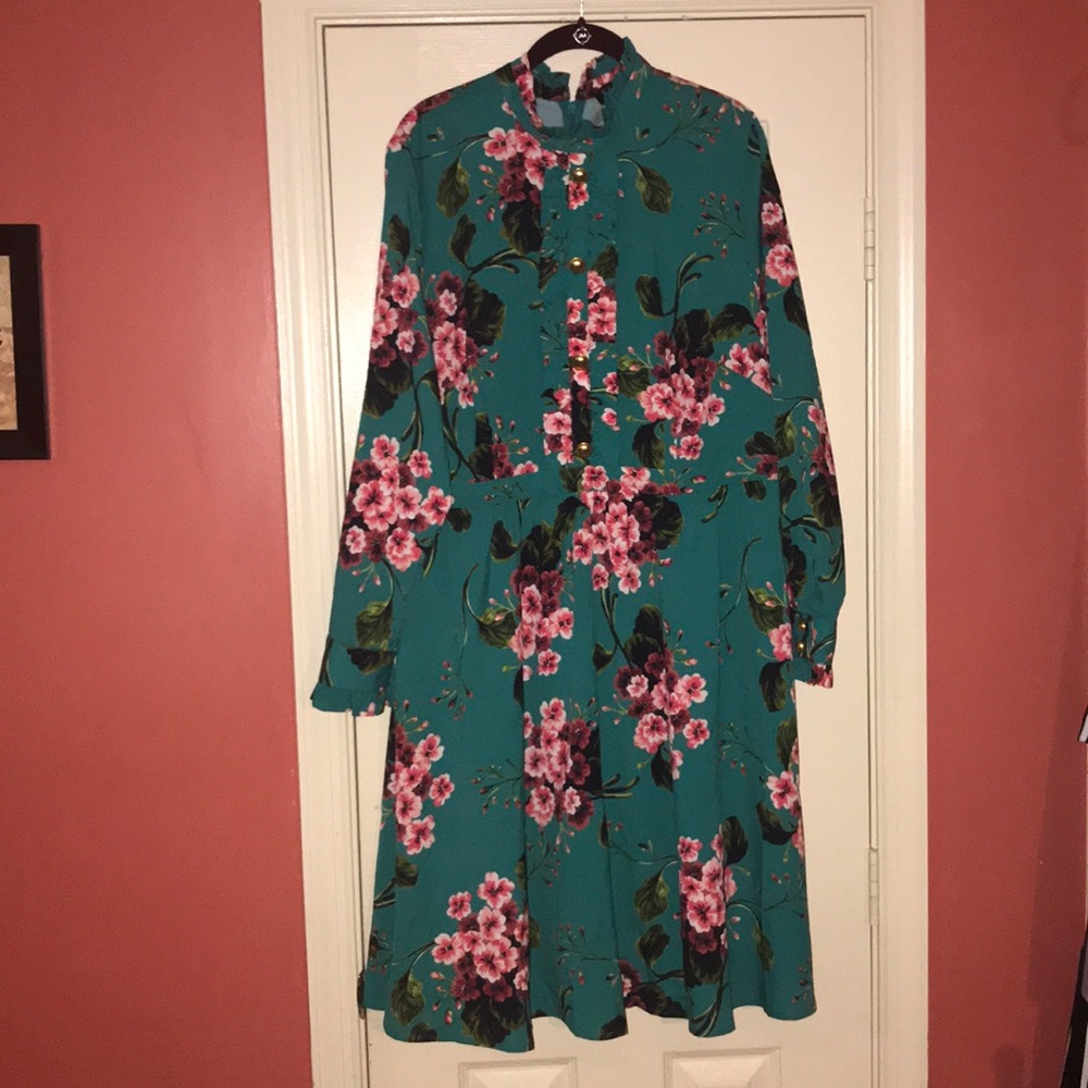 Eloquii Green floral Dress size 18w